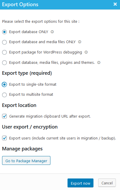 4 exporting options