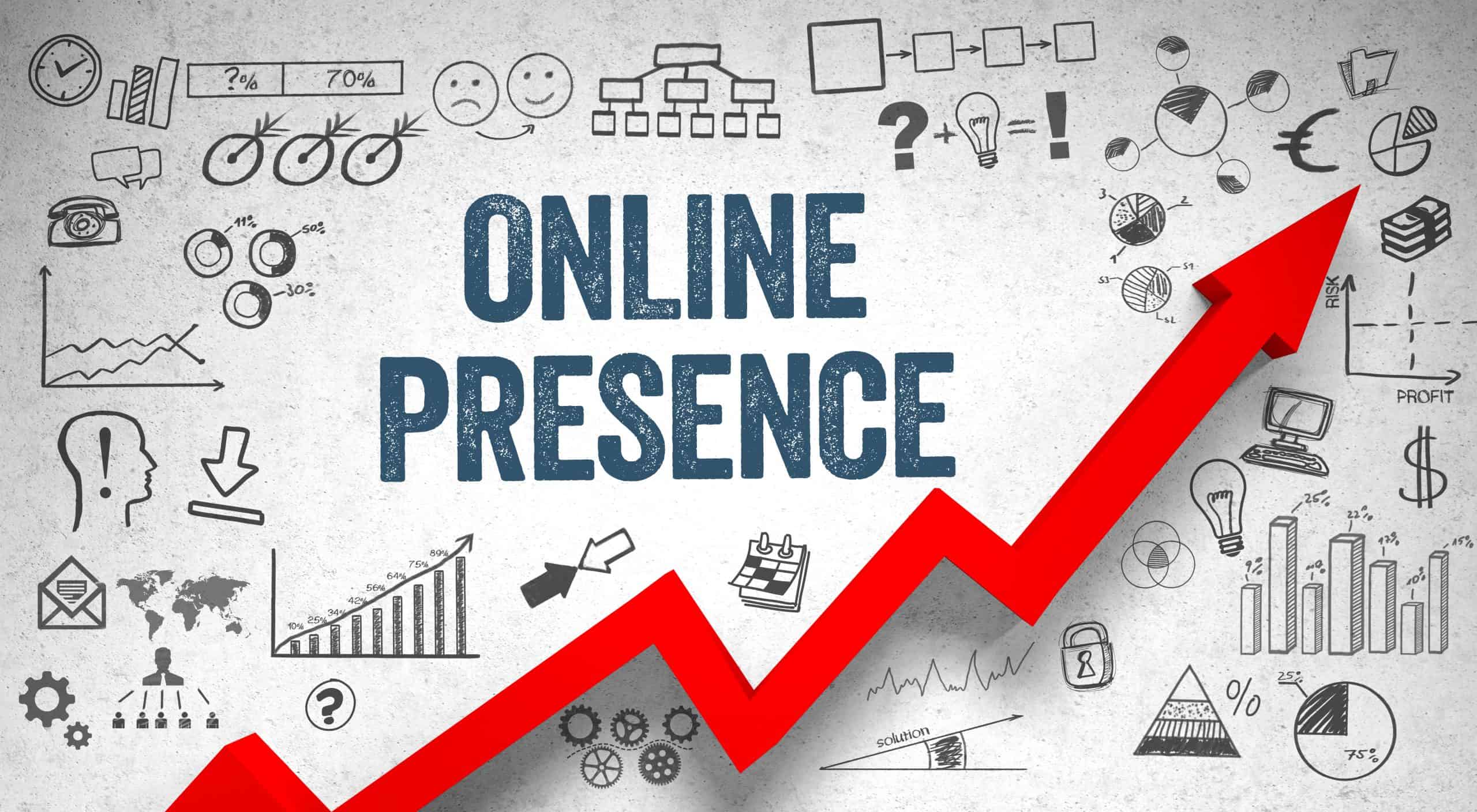 Growing online presence illustration