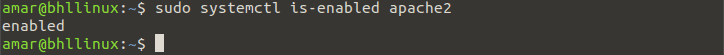 Checking that apache2 is enabled