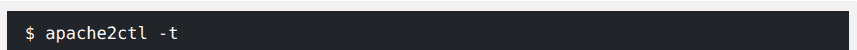 Checking the apache2 for syntax correctness 