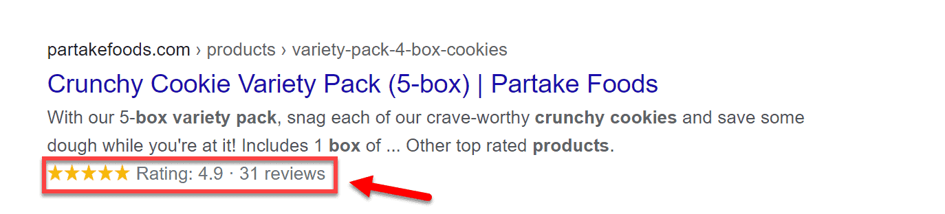 Crunchy cookie variety pack Google result