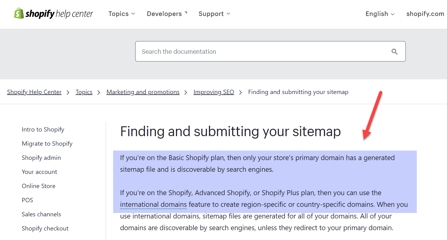 Finding and submitting a sitemap