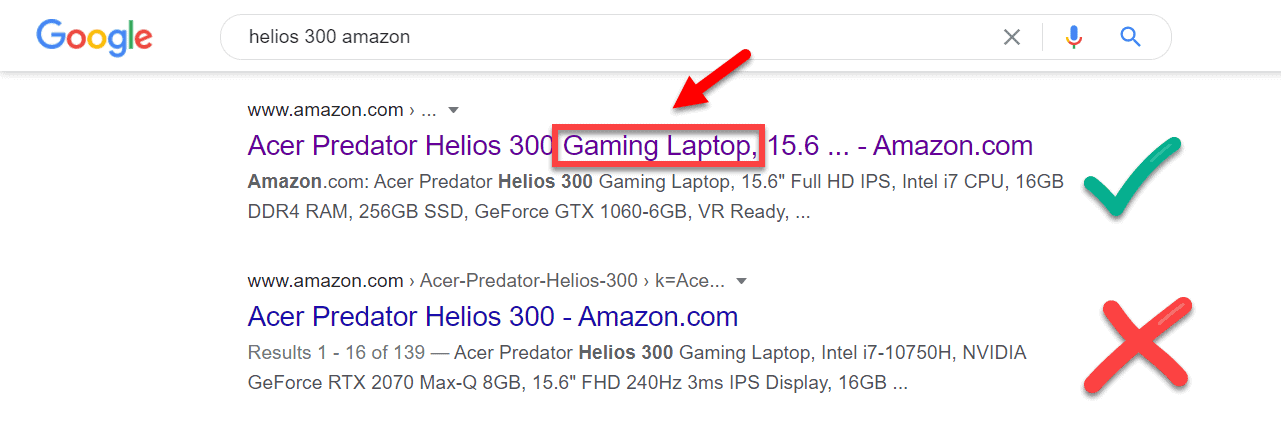 Helios 300 amazon Google search