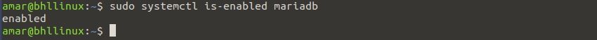 Making sure that MariaDB is enabled to start on system reboot