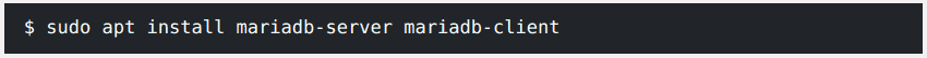 MariaDB installation command for Ubuntu Linux