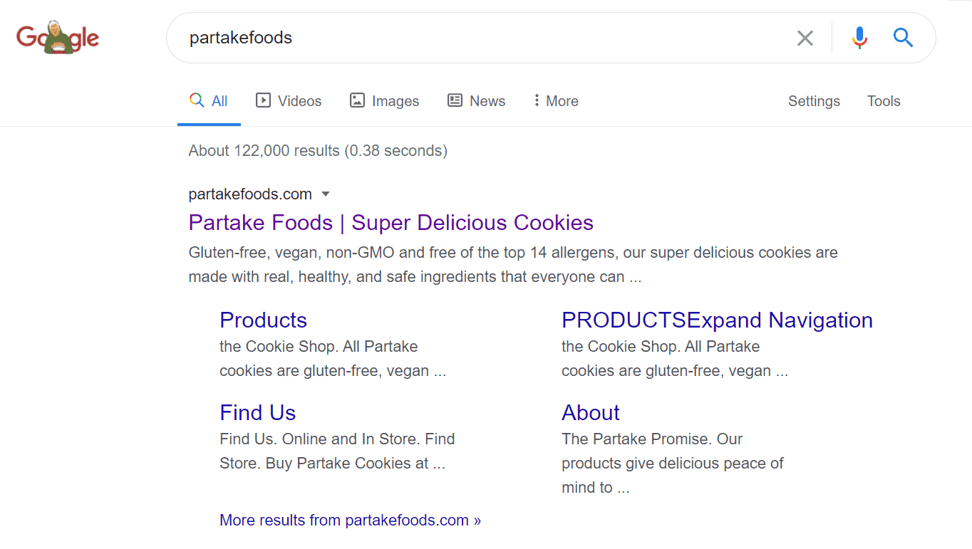 Partake foods Google search