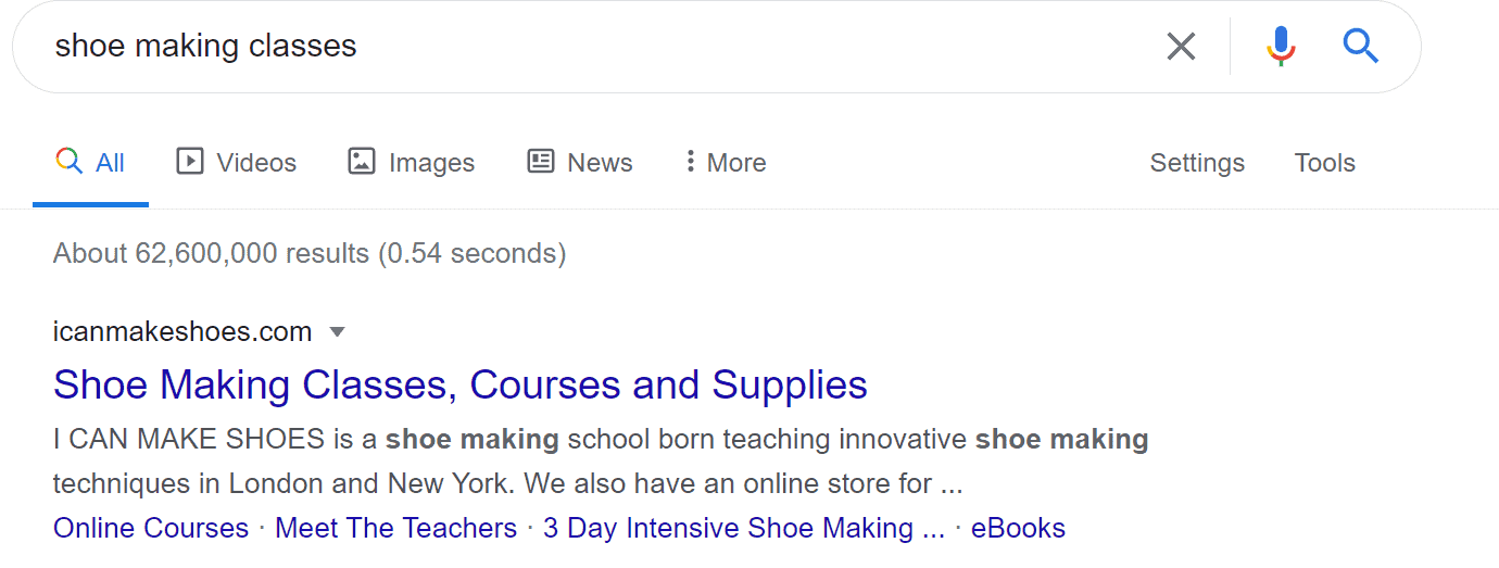 Shoe making classes Google search