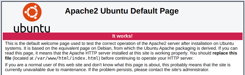 Ubuntu Default Page