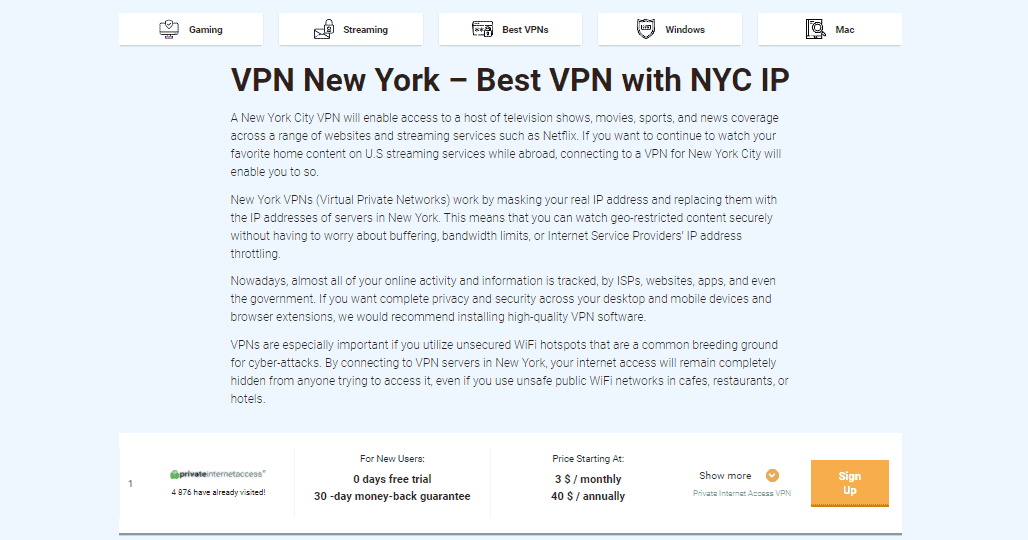 PrivacySharks VPNs for NYC