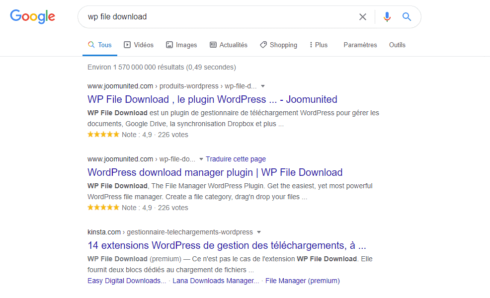 WP file download Google search