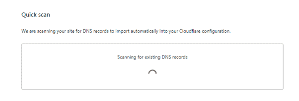 Cloudflare quick scan