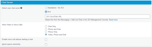 3CX Live Chat chat server