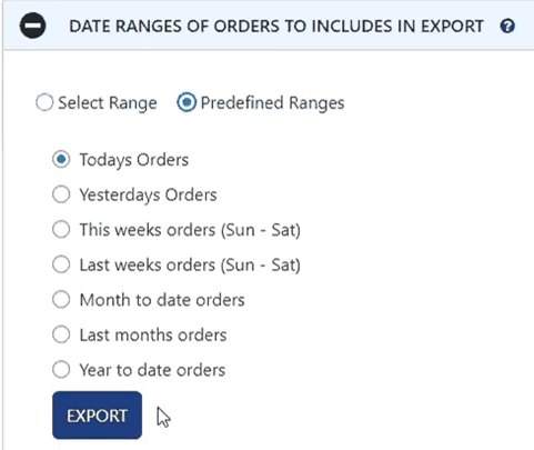 WooCommerce Order Export Pro date ranges of orders