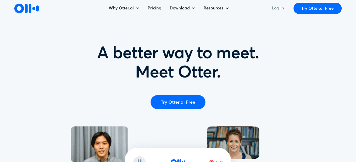 Otter landing page