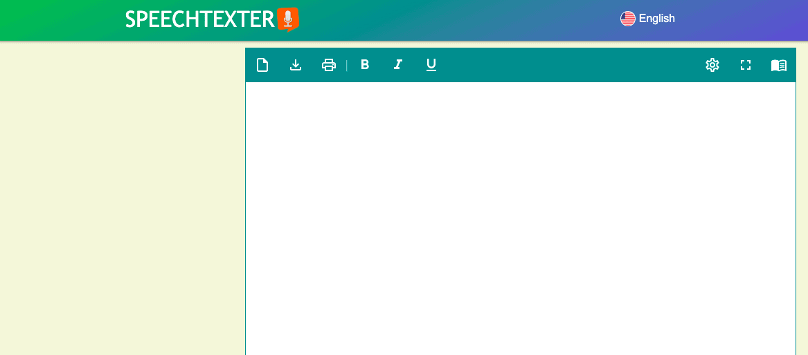 SpeechTexter landing page