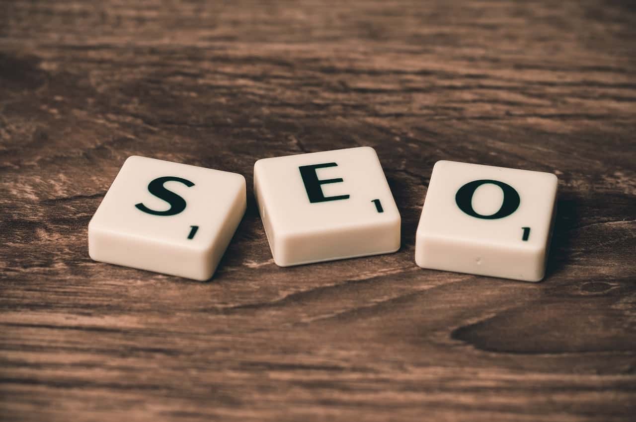 Three letters indicating the word SEO