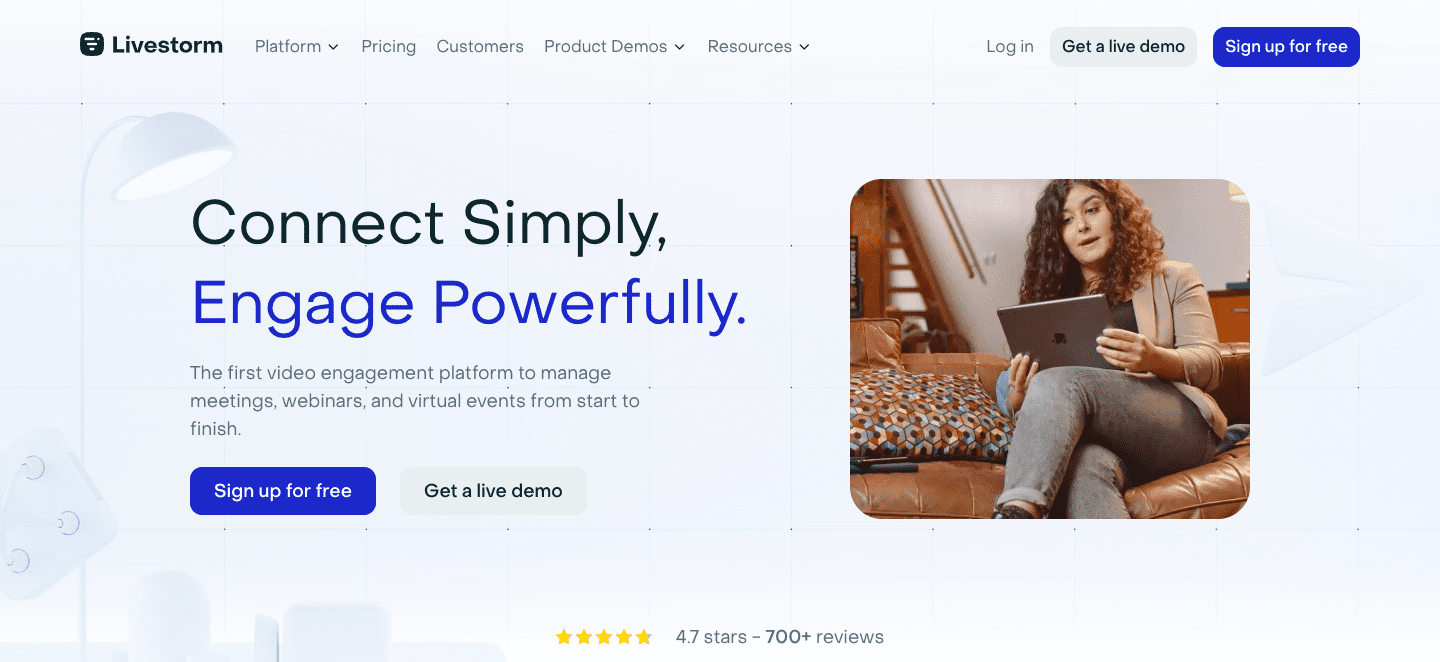 Livestorm landing page