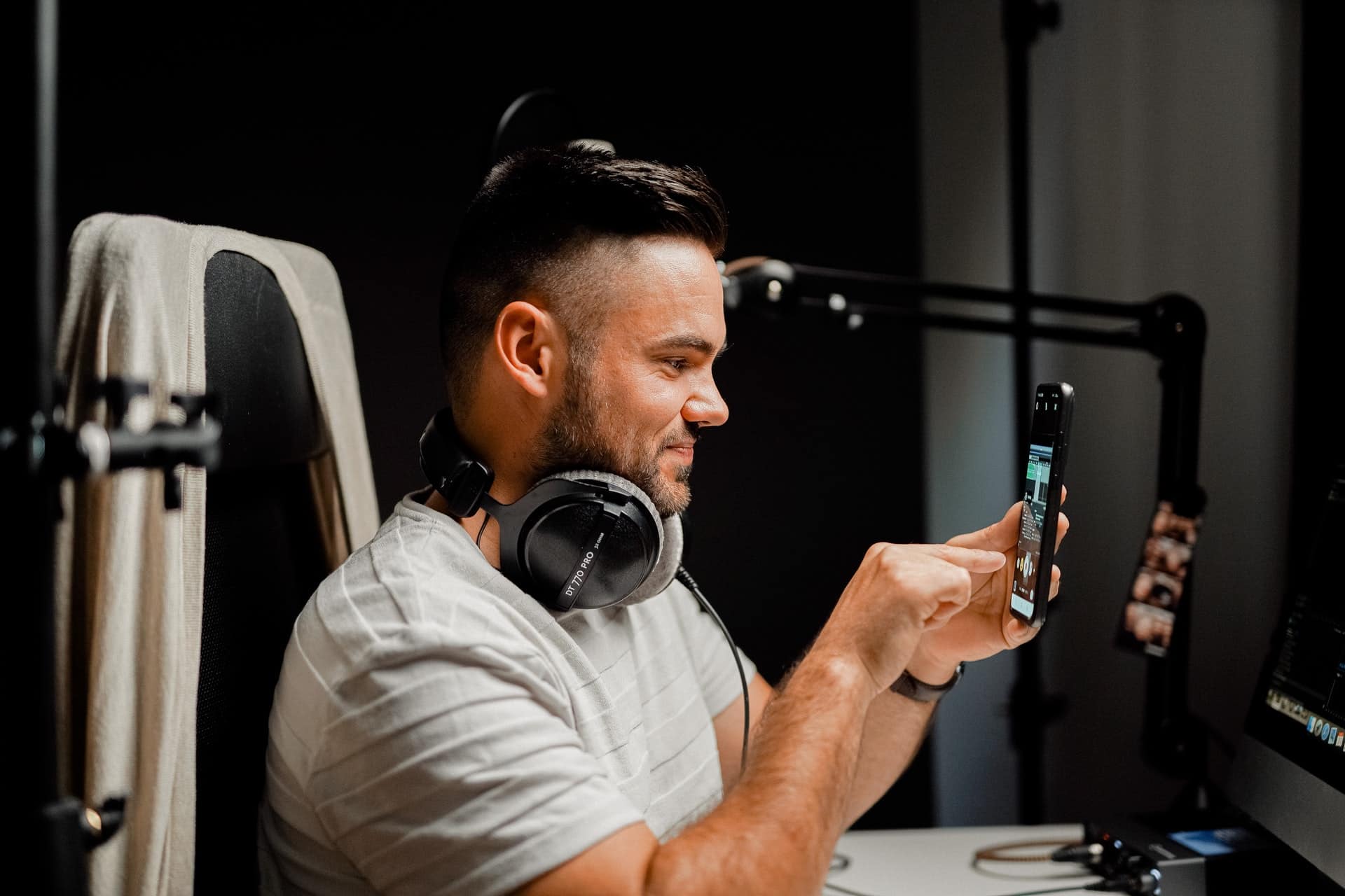 Man with headphones