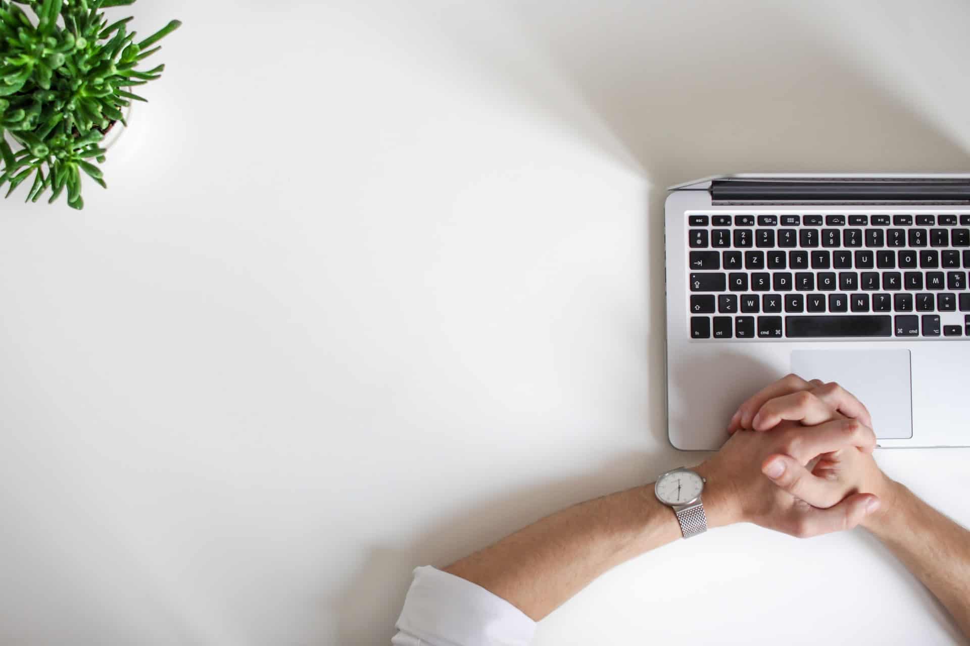 Person in front of laptop