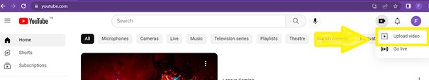 YouTube upload video 