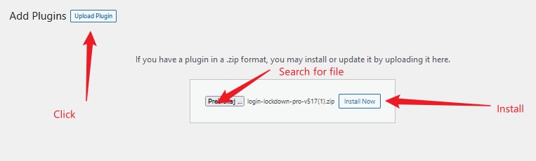 Install the WP Login Lockdown